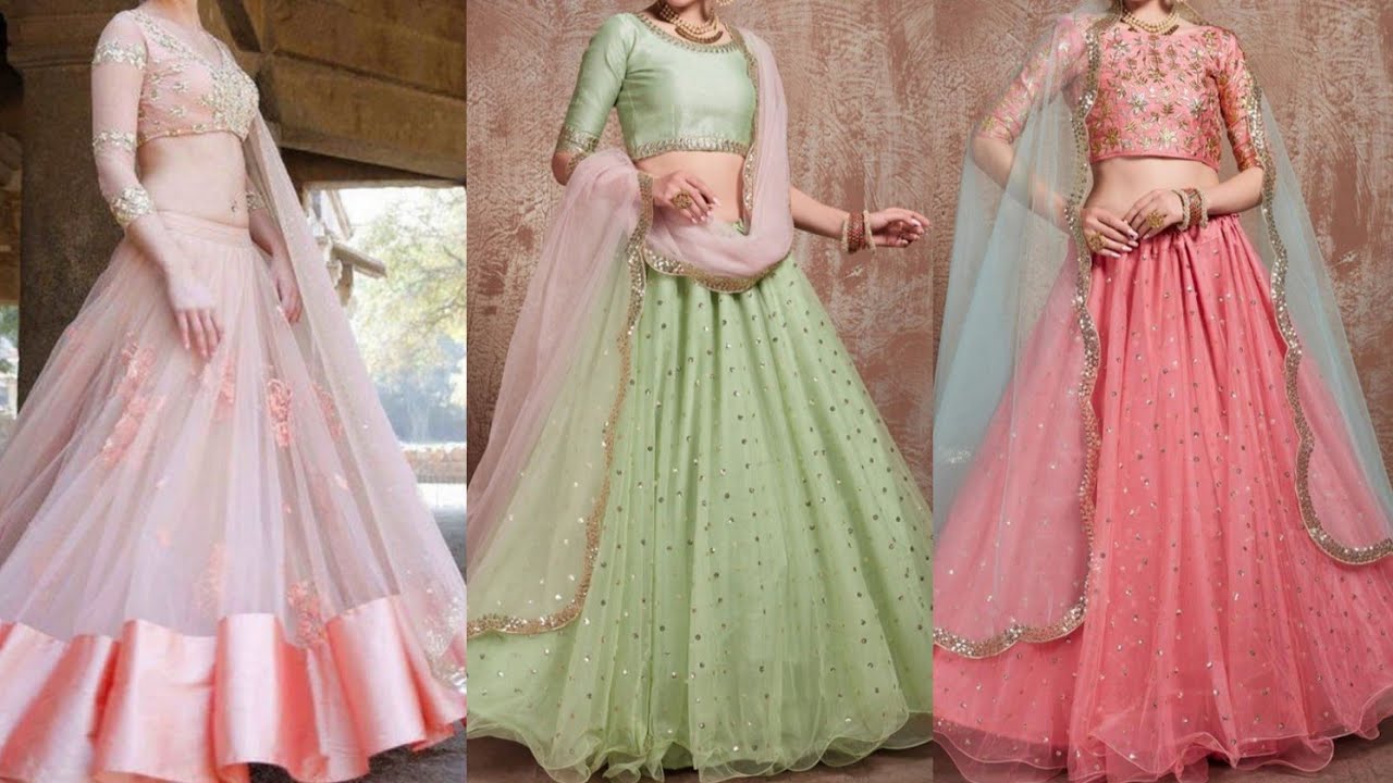 Stylish Net Lehenga Design/ Net Lehenga Choli Design