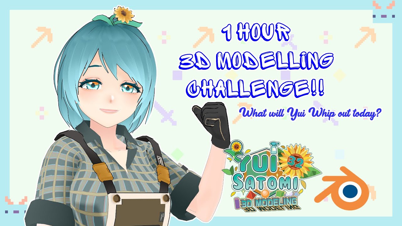 Yui 3D Modelling】1 Hour 3D Modelling Challenge! Will Yui be able to  complete it? - YouTube