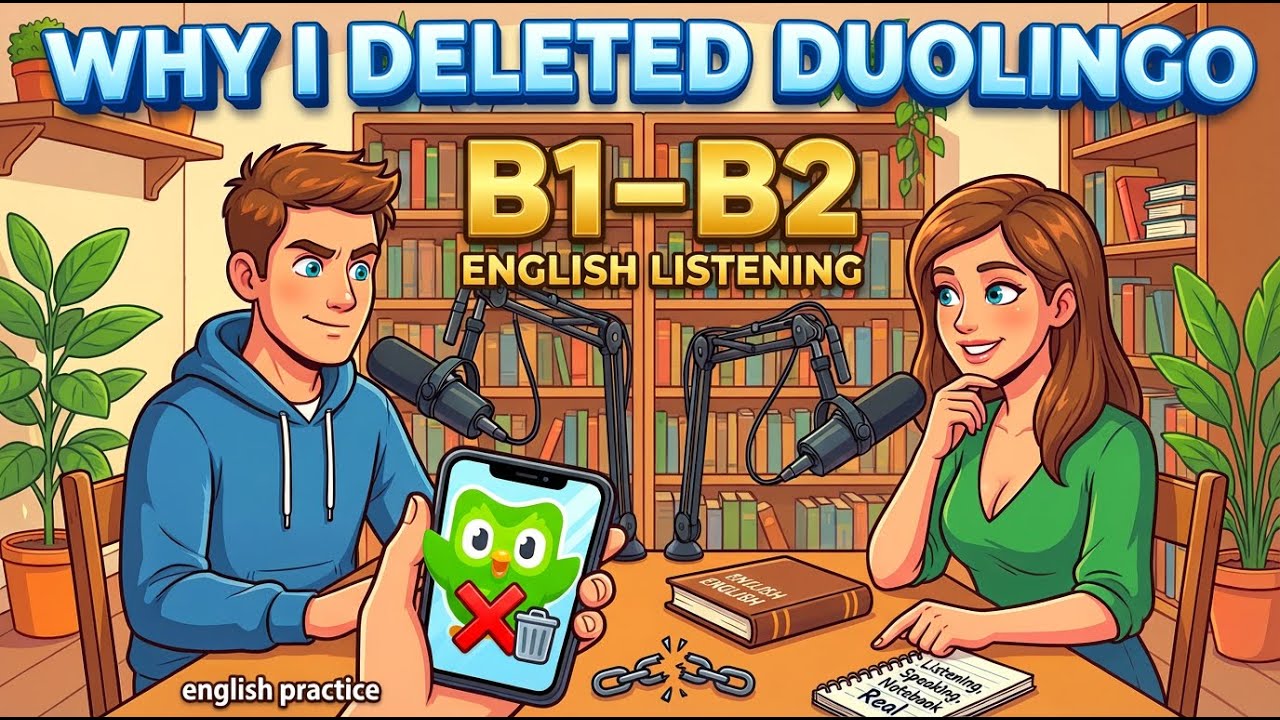 Why I Deleted Duolingo 📱 | B1–B2 English Listening – The App Trap