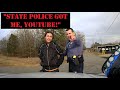 Motorcycle Rider cries after being caught by Arkansas State Police Trooper Martin - 130 mph Pursuit