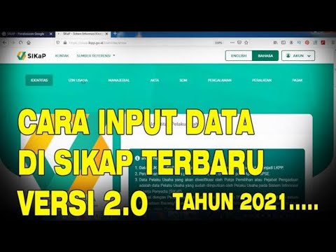 CARA INPUT DATA DI SIKAP TERBARU VERSI 2.0 TAHUN 2021