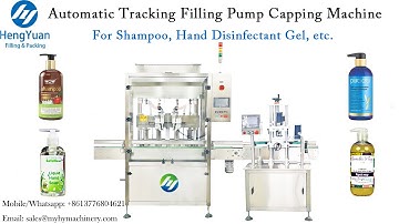 Automatic Tracking Filling Pump Capping Machine Line For Hand Disinfectant Gel Bottle Filler