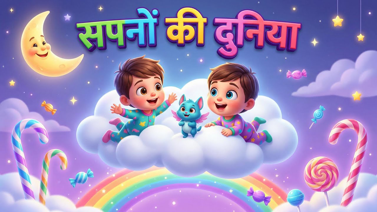 सपनों की दुनिया - Magical Dream World | 3D Hindi Kids Song |Happy Baby Cartoon