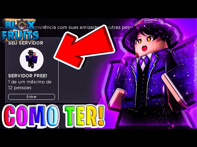 COMO TER SERVIDOR VIP DE GRAÇA NO BLOX FRUITS!!! 