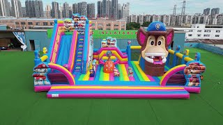 Commercial PAW Patrol Inflatable Park with Giant Slide Chinee Inflatables T6-1159A