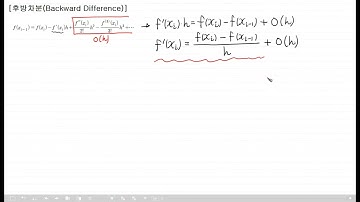 [사마귀 수치해석] 5. 2점 전방차분, 중앙차분, 후방차분