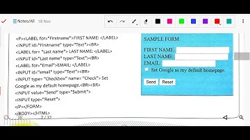 Computer Class 7 Chapter10 (Tables and Forms in HTML) (Part 2)