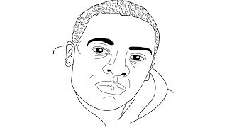 How To Draw Dr. Dre Face Ii American Rapper Dr. Dre Face Drawing