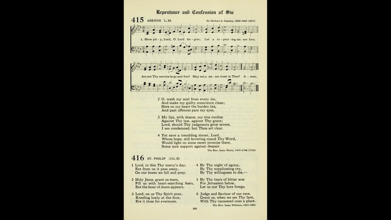 Show Pity, Lord, O Lord Forgive (Abends) LM