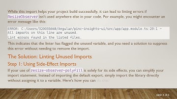 How to Disable TSLint for an Unused Import in Angular