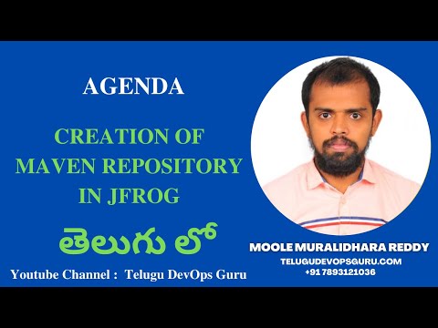Creation of maven repository in Jfrog In Telugu   Moole Muralidhara Reddy - Telugu DevOps Guru