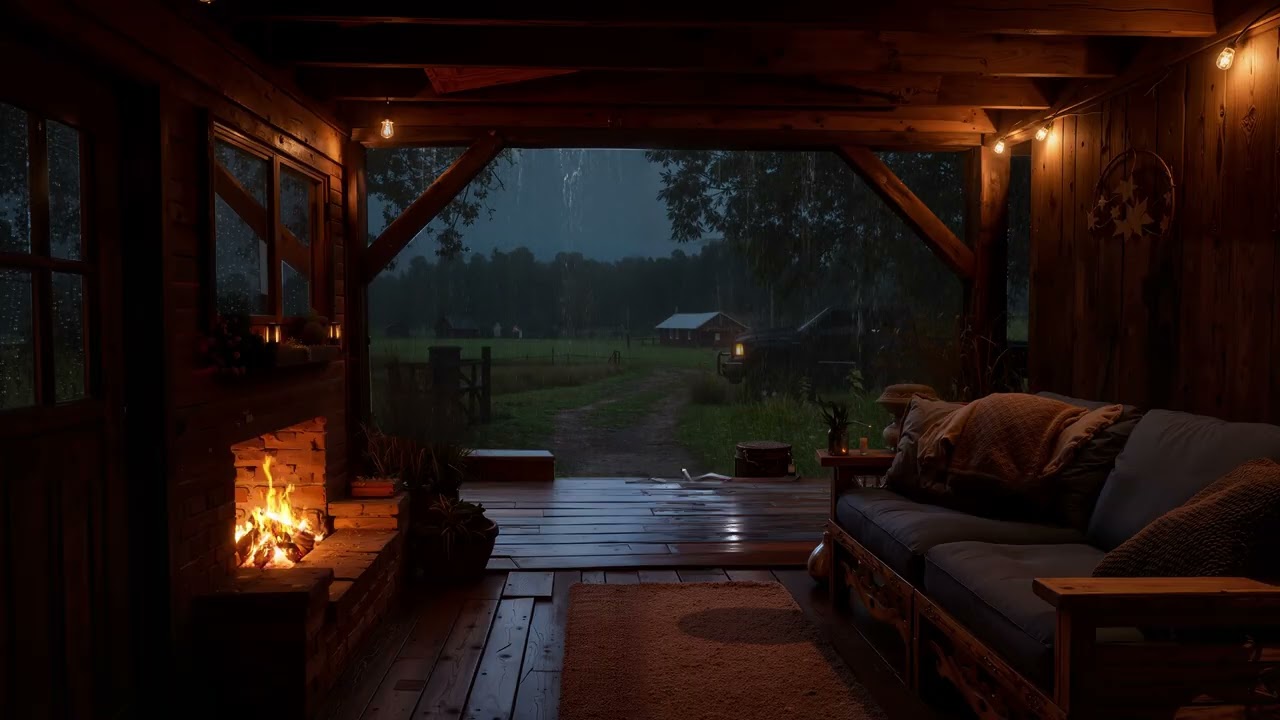 Calming Rain & Cozy Fireplace Sounds | Beat Insomnia & Sleep Better for a Healthier, Happier Life