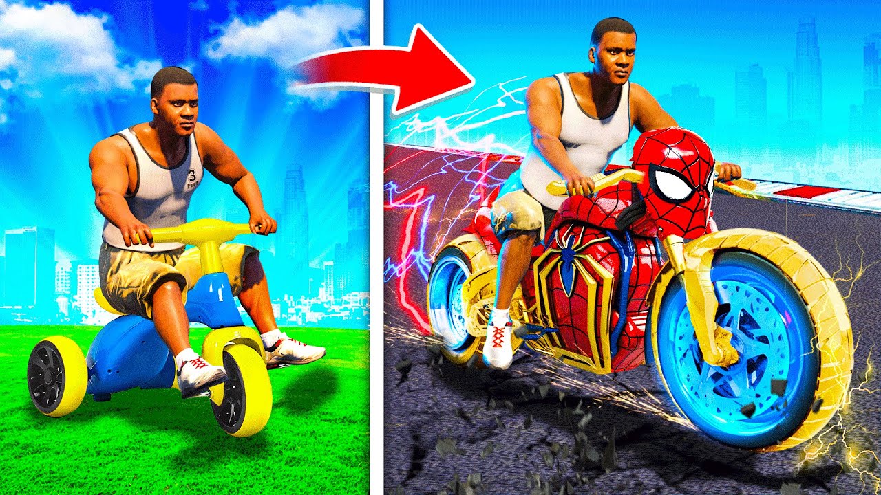 Upgrading SPIDERMAN BIKES In GTA 5!