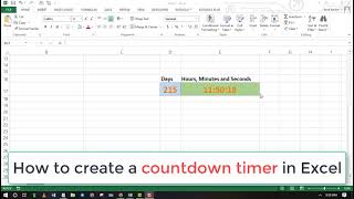 How to create a countdown timer in Microsoft Excel