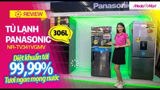 Tủ lạnh Panasonic Inverter 306L: Diệt khuẩn tới 99,99% (NR-TV341VGMV) - Điện máy MediaMart