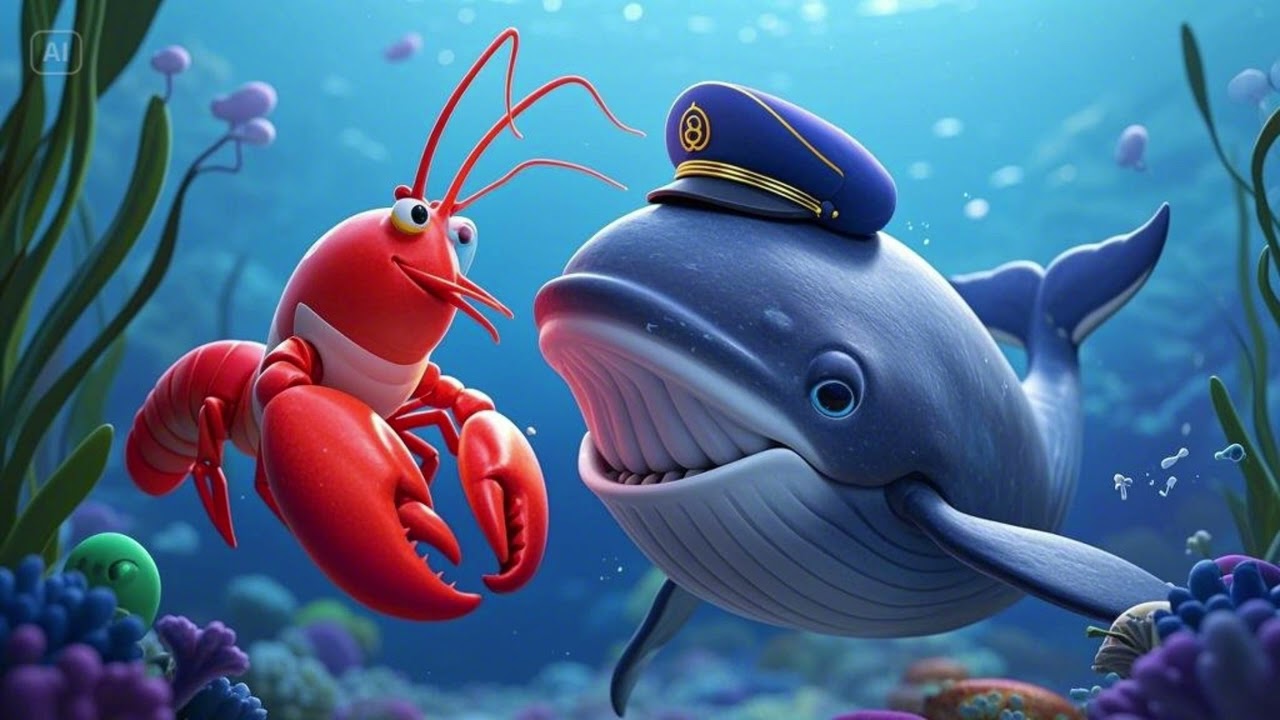 🐳🦞 The Big Blue Whale & The Tiny Lobster – An Ocean Friendship Song! 🎶✨ | Baby Tunes