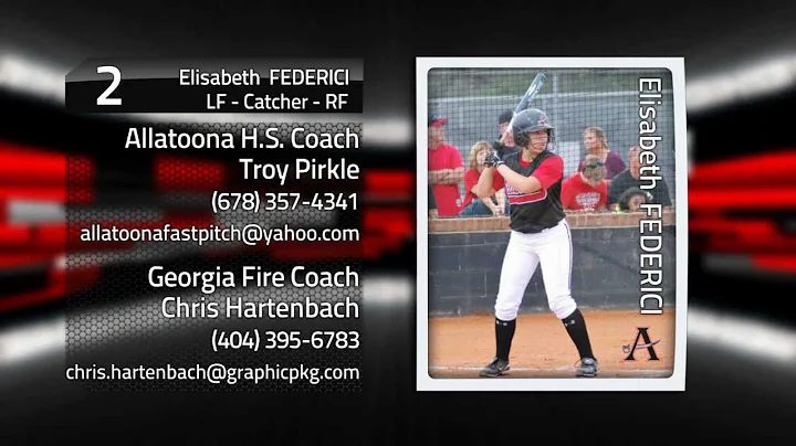 Elisabeth Federici - Softball 2012 - Georgia Fire