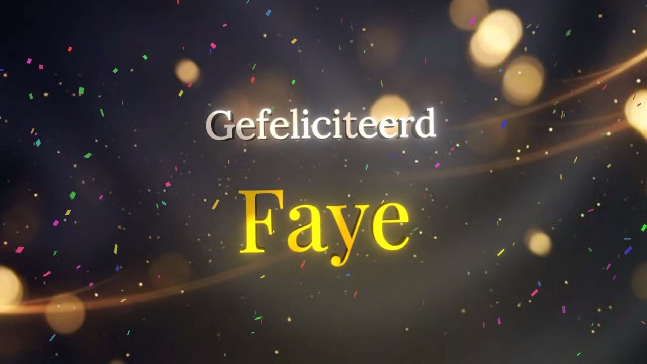 Watch 🎉 Gefeliciteerd Faye! 🎂 Speciale Verjaardags Song 🎵 on YouTube Watch 🎉 Gefeliciteerd Faye! 🎂 Speciale Verjaardags Song 🎵 on YouTube
