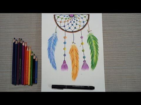 Hoe te Dromenvanger / kleurpotloden tekening trek / DIY art