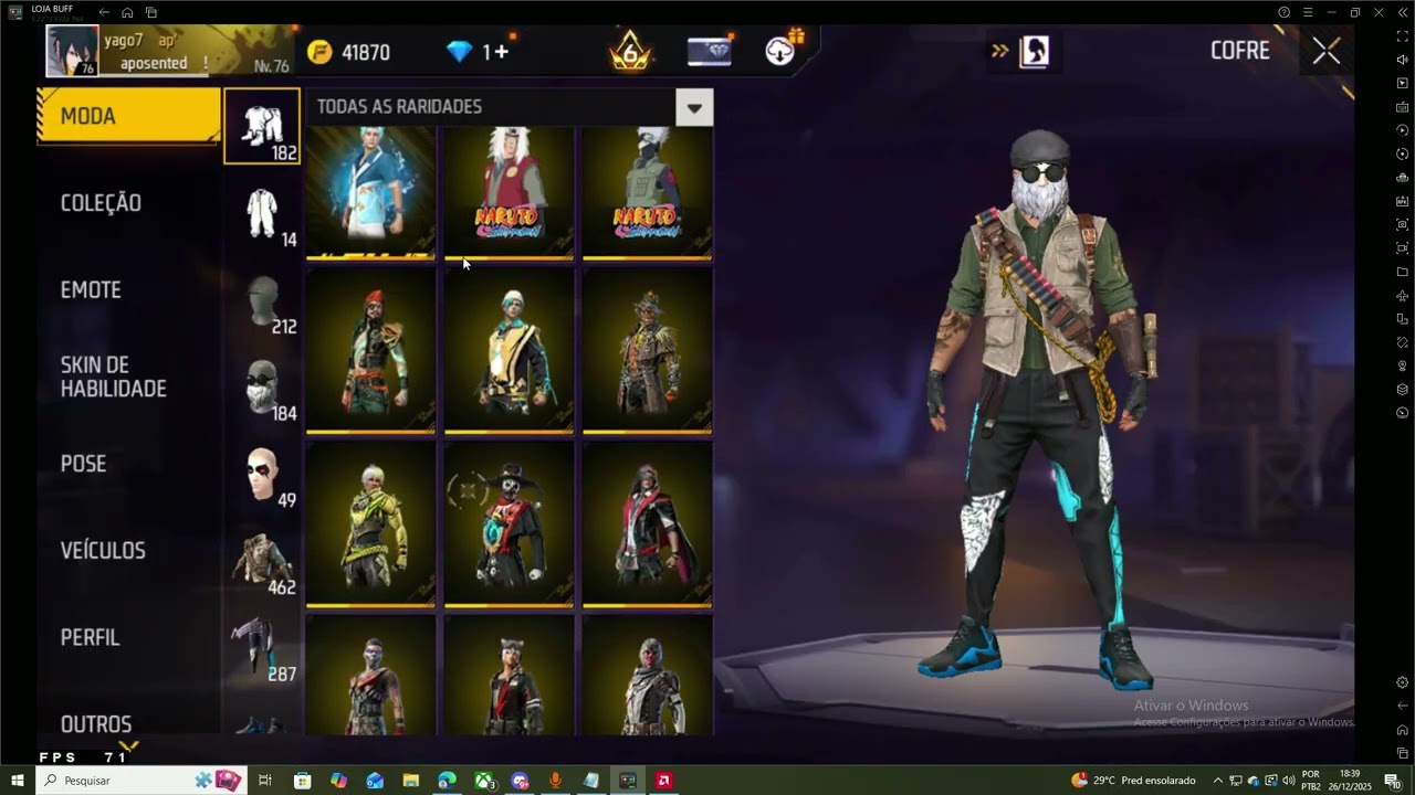 conta 122, buff lojinha