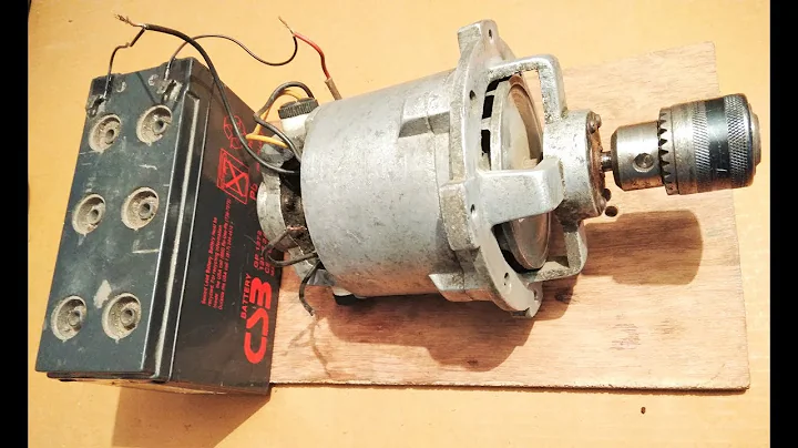 Run a High Torque Mixer Motor as dc motor at 10000rpm with 12v battery diy