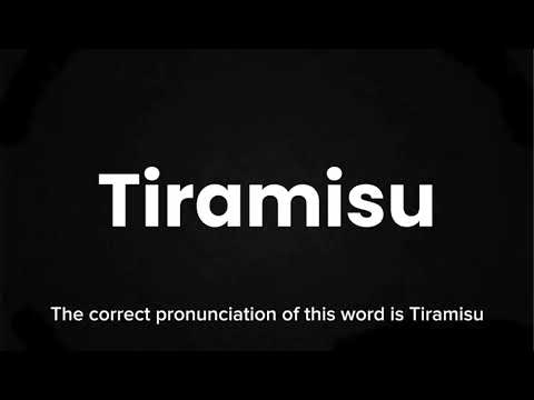 How to Pronounce Tiramisu Correctly | English Pronunciation Guide