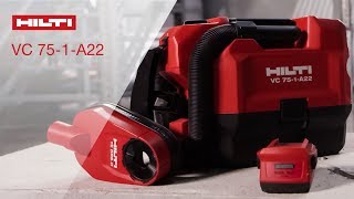 INTRODUCING Hilti Cordless Vacuum Cleaner VC 75-1-A22