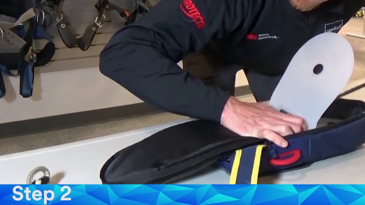 Reinstallation of a deployed training device  3M™ DBI SALA® Self Rescue Training Device