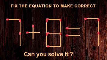 Turn the wrong equation into correct | Matchstick Puzzle 7-8=7✔  #matchstick #mindtest #mathpuzzle