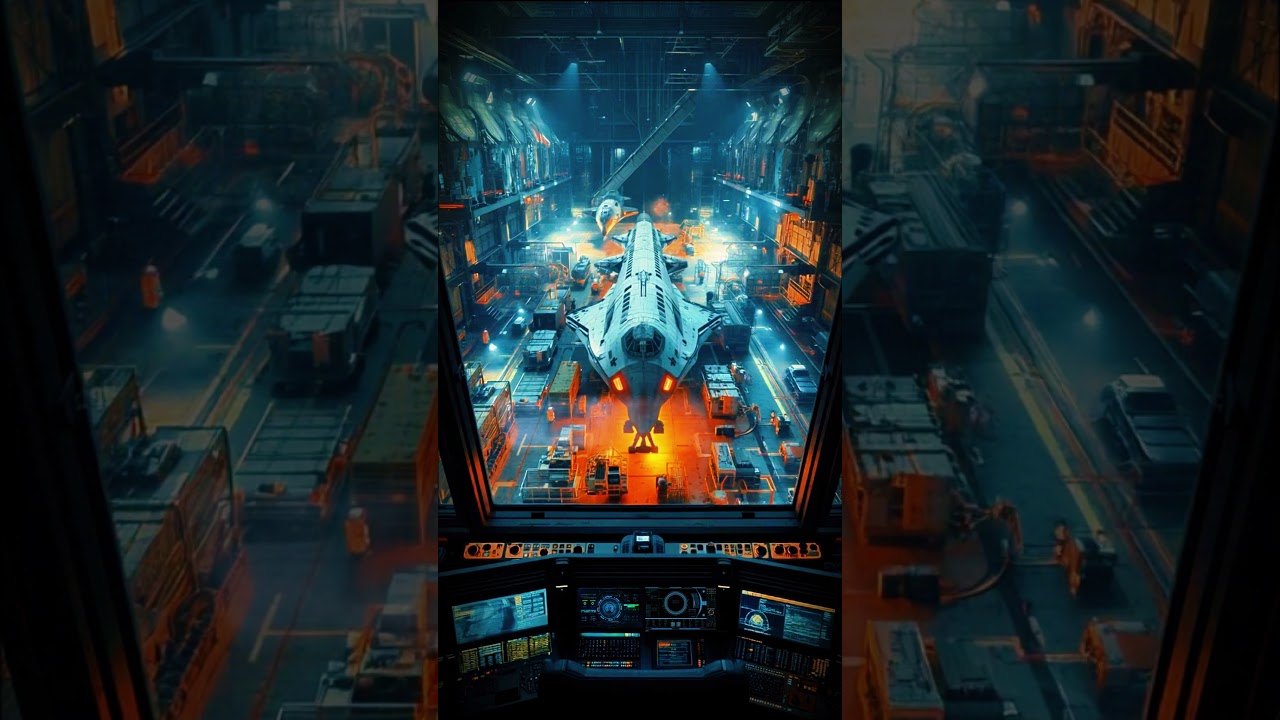 Futuristic Starship Hangar | Ambient Sci-Fi Control Room Music for Focus & Creativity