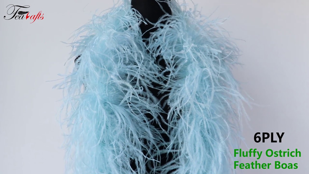 Custom High Quality 2ply-9ply Fluffy Ostrich Feather Boa for Luxury Party Shawl | Dance Costumes