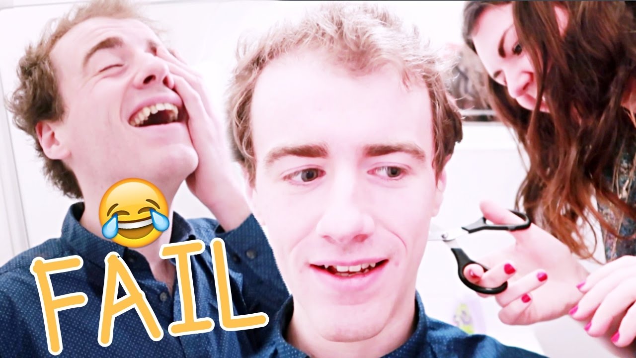 CUTTING MY BOYFRIENDS HAIR FOR THE FIRST TIME *FAIL*