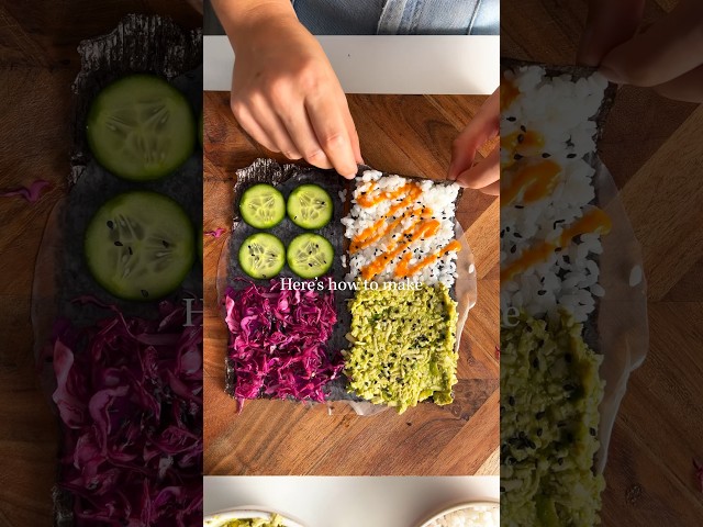 Best Vegan Sushi Wraps Recipe #plantbasedrecipes class=