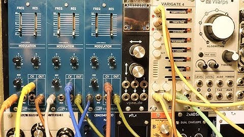 Three 101-VCF Modules Polyphonic Filter Demo 03 (Roland SH-101)