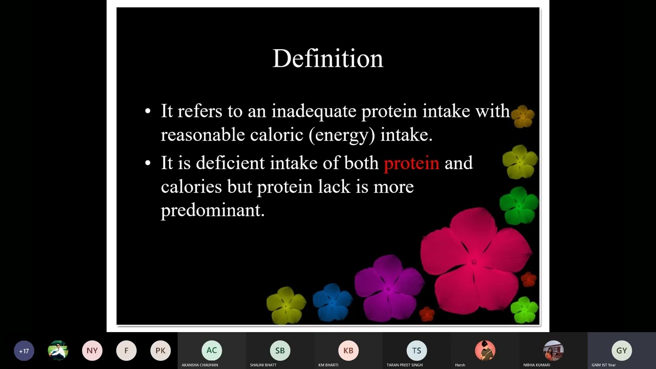 Topic Protein energy malnutrition and its management Metro College