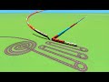 TWO🚆TRAINS CROSSIN 360°DEGRE AROUNDED🤯 MINI WITH BIGGEST CIRCLES TRACKS RAILWORK 