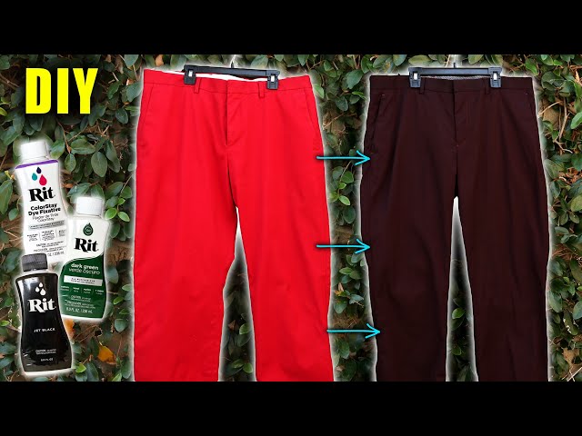 HOW TO DYE RED PANTS DARKER (Rit Back to Black Dye Kit