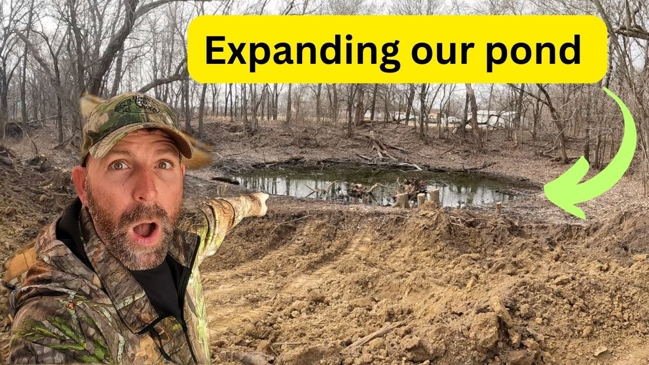 Expanding our existing Dried up pond to a Half Acre pond YouTube
