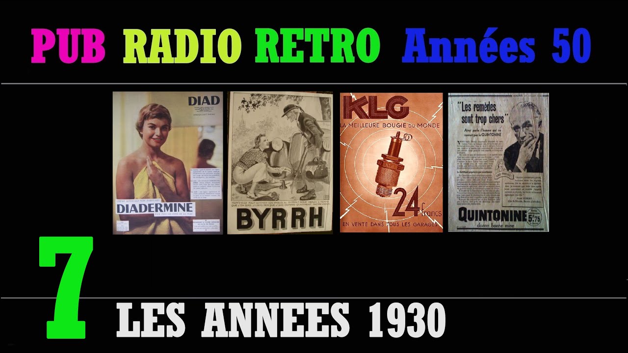 PUB RADIO RETRO ANNEES 30 DIADERMINE BOUGIES KLG BYRHH SIROP VERT CADET QUINTONINE