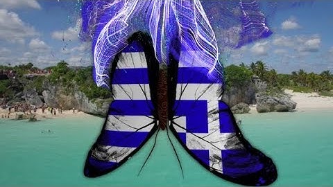 Greece Flag Butterfly Gorgeous Particle Light Trailing Flying Transtion V4 | Motion Graphics -
