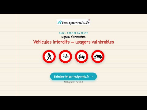 Piétons, vélos, cyclomoteurs : à qui ce panneau interdit-il la route ?