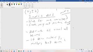 3 8 1 Math 203 Implicit Differentiation