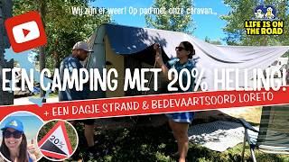 Een CAMPING met 20% HELLING!   een dagje STRAND en BEDEVAARTSOORD LORETO [S2A4]