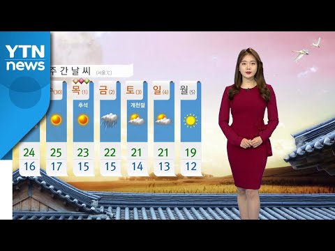 [날씨] 오늘 아침 쌀쌀·낮 선선...큰 일교차 유의 / YTN