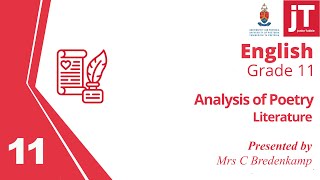 Grade 11 - English - Literature - Analysis of Poetry
