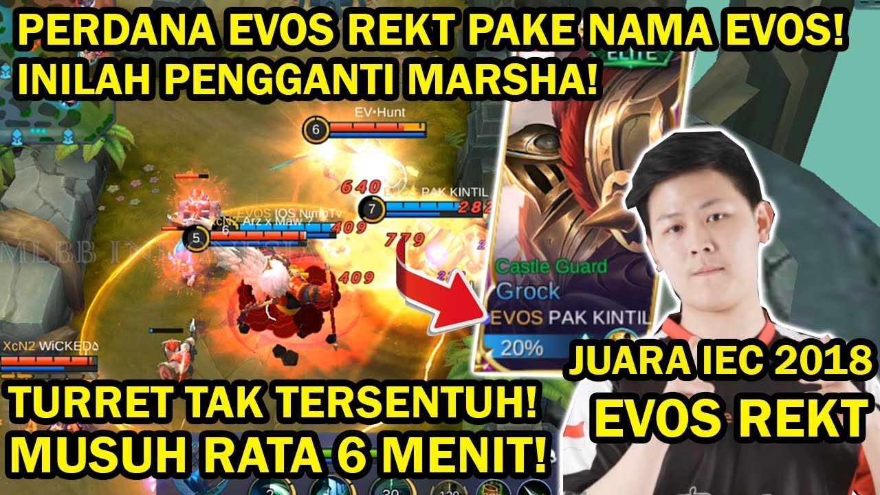 RESMI INILAH NEW MEMBER EVOS REKT PENGGANTI MARSHA ROLE TANK! MUSUH RATA 6 MENIT!