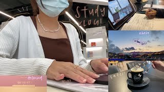 study vlog | a productive week in my life 🧁🤎 | cafes, study grind & going out