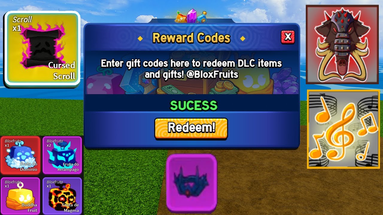 LANÇOU! NOVOS CODIGOS SECRETOS do BLOX FRUITS !! E TODOS OS CODES