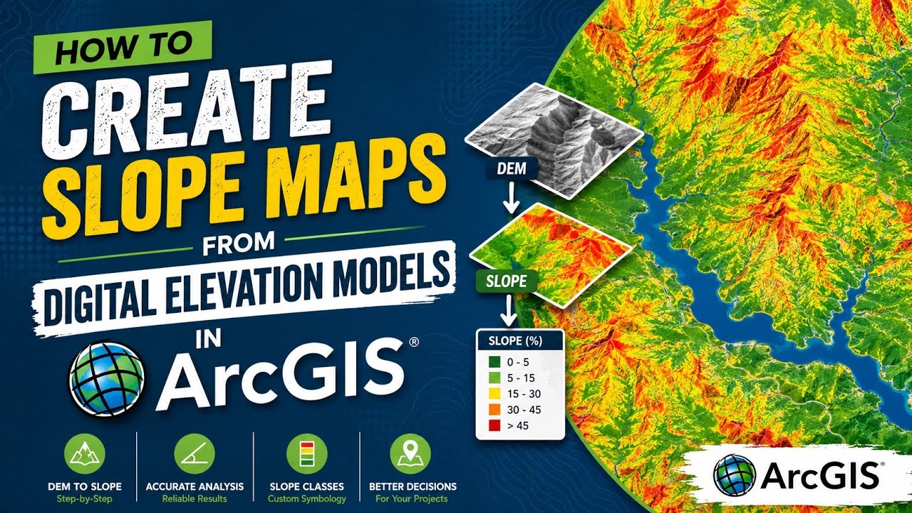 How to Create Slope Maps from Digital Elevation Models in ArcGIS - YouTube