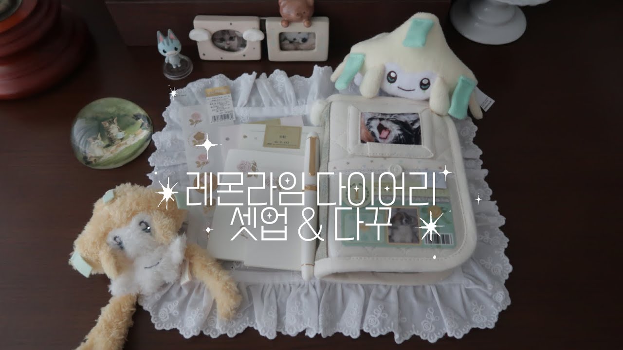 다꾸 브이로그🍋 l 레몬라임 다이어리 셋업 & 다꾸 l 쉽겟 타오바오 하울 · 6공 속지 추천